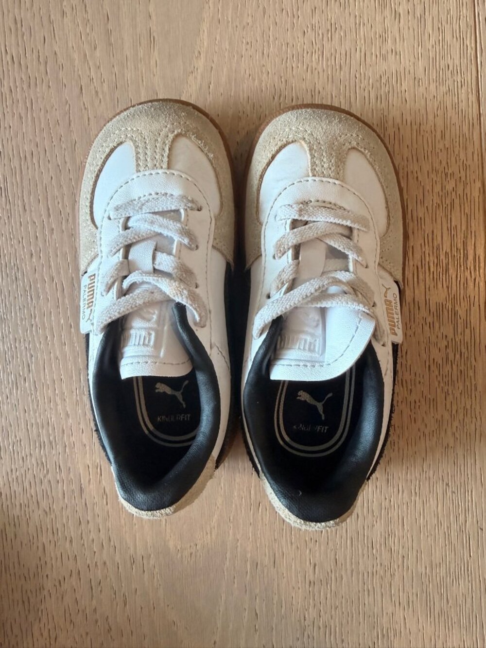 Puma Palermo Toddler Sneakers White Gum Sole Size 7C